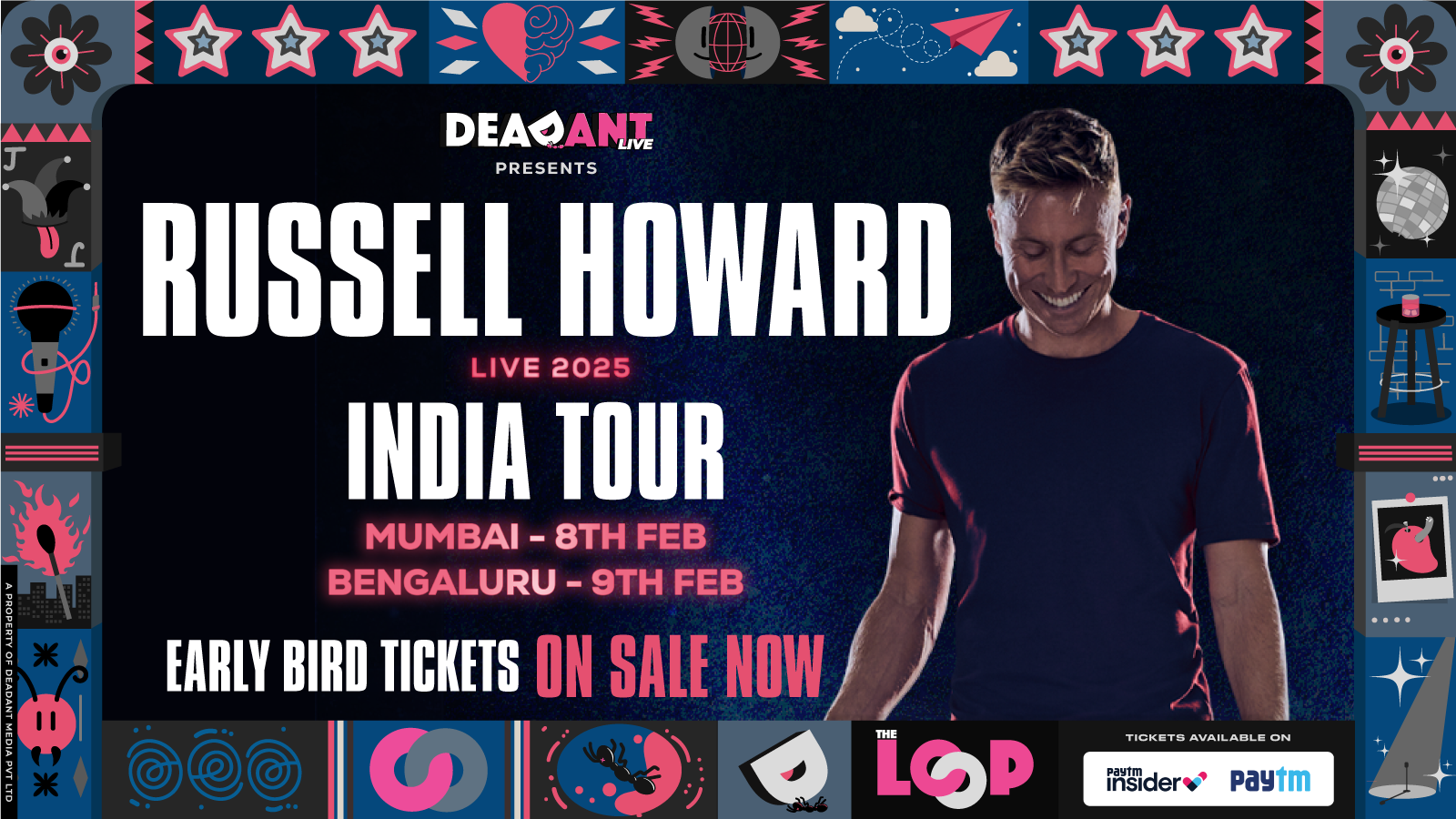 Russell Howard India Tour Primer - Early Bird Tickets